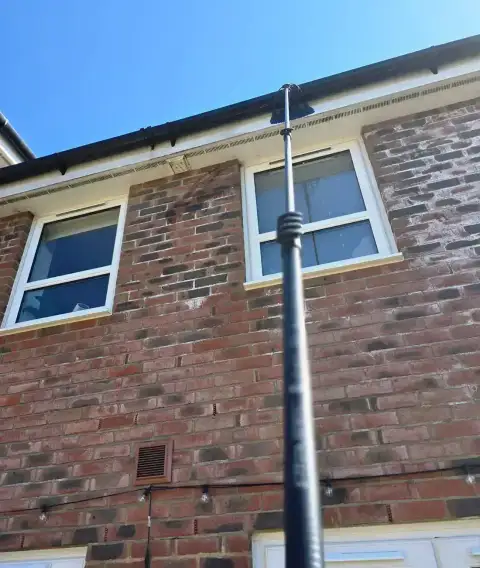 Fascia and soffit cleaning to lift algae, salt and road grime. thumbnail