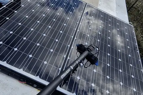 Solar panel cleaning